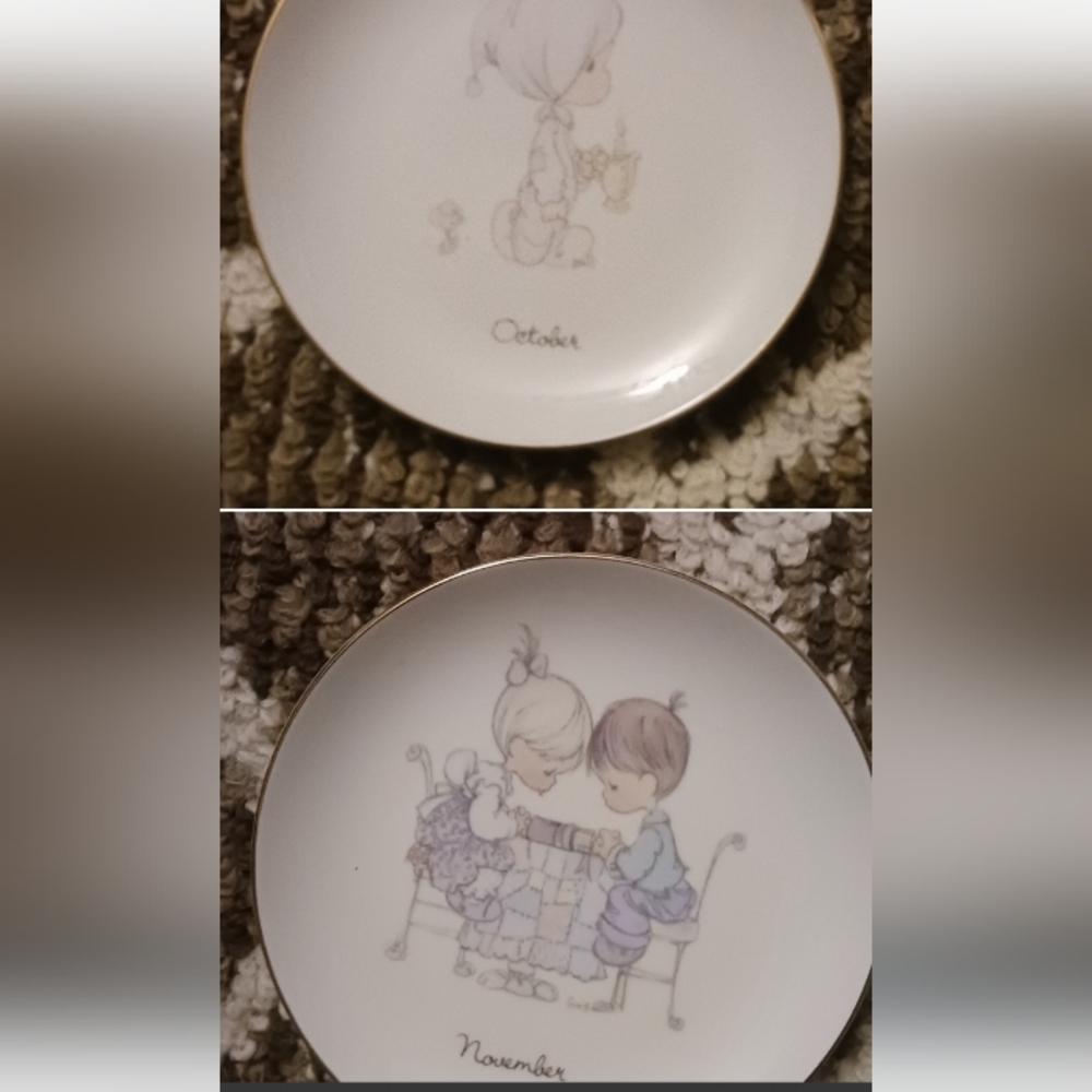 Precious Moments Beige Ceramic Art Sculpture